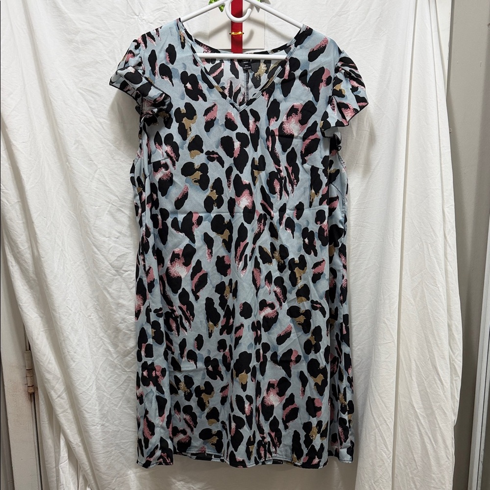 SHEIN Leopard Print Dress - Black, Pink, Tan